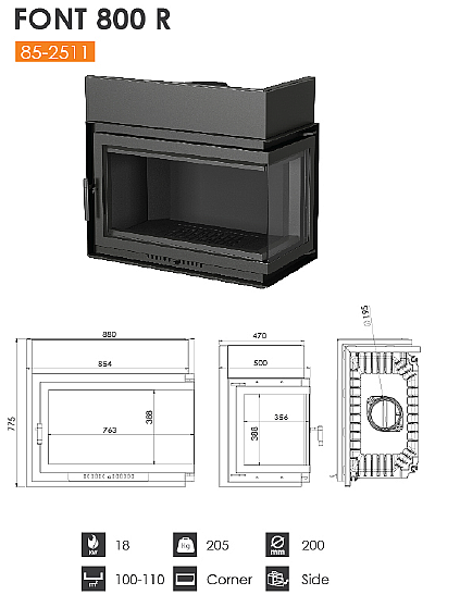 ���� �� ���� FONT 800 R 