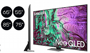 מסך QN85D SAMSUNG ללא מסגרת בגימור טיטניום מתכתי כהה מסך QN85D SAMSUNG ללא מסגרת בגימור טיטניום מתכתי כהה